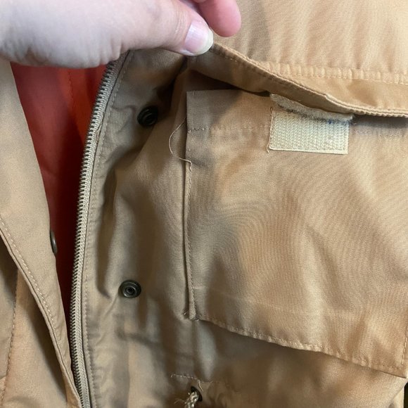 London fog string lined hooded military brown jacket M - Picture 16 of 16